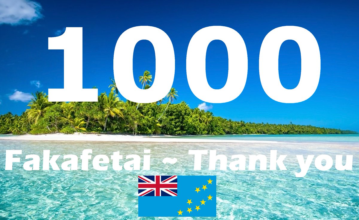 Tuvalu_UN's tweet photo. We have reached 1,000 followers!  A sincere thank you to all friends and supporters of the #Tuvalu Permanent Mission to the #UnitedNations - Fakafetai lasi 🌏🇹🇻🐬🇺🇳🐟🌴💙🥳 https://t.co/g2DqVDVI9c