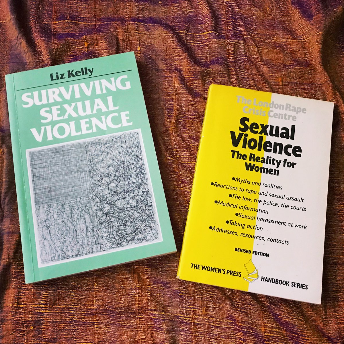  Surviving Sexual Violence, by  @ProfLizKelly  Sexual Violence: The Reality for Women, by The London Rape Crisis CentreTwo groundbreaking texts on women’s experiences of men’s sexual violence. Helpful resources for victim-survivors. #OurFeministLibrary