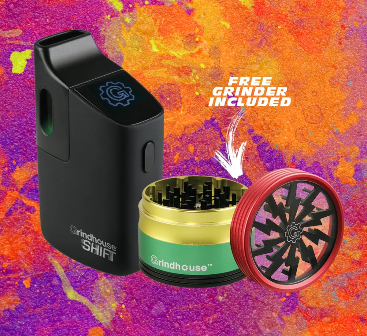 GrindhouseGrind's tweet photo. Order the #Shift Vaporizer today and we will throw in a FREE 4pc Herb Grinder! #GetYourGrindOn at https://t.co/XqAaaIlAjV ⚙️ https://t.co/iwwSQPirSv