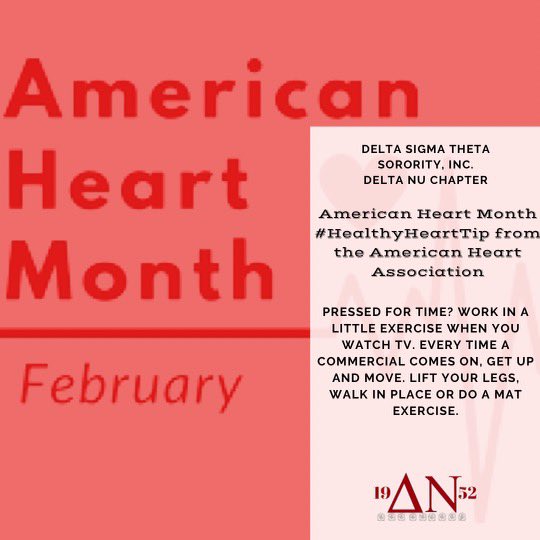 Dynamic_DeltaNu's tweet photo. In honor of American Heart Month,
Let’s keep our hearts pumping and free of disease.❤️
Use this tip on your journey to a healthier you!!🙌🏾 
•
•
•
Stay tuned for more tips! Tag your friends and family too❤️ https://t.co/1PPdIcHMrK