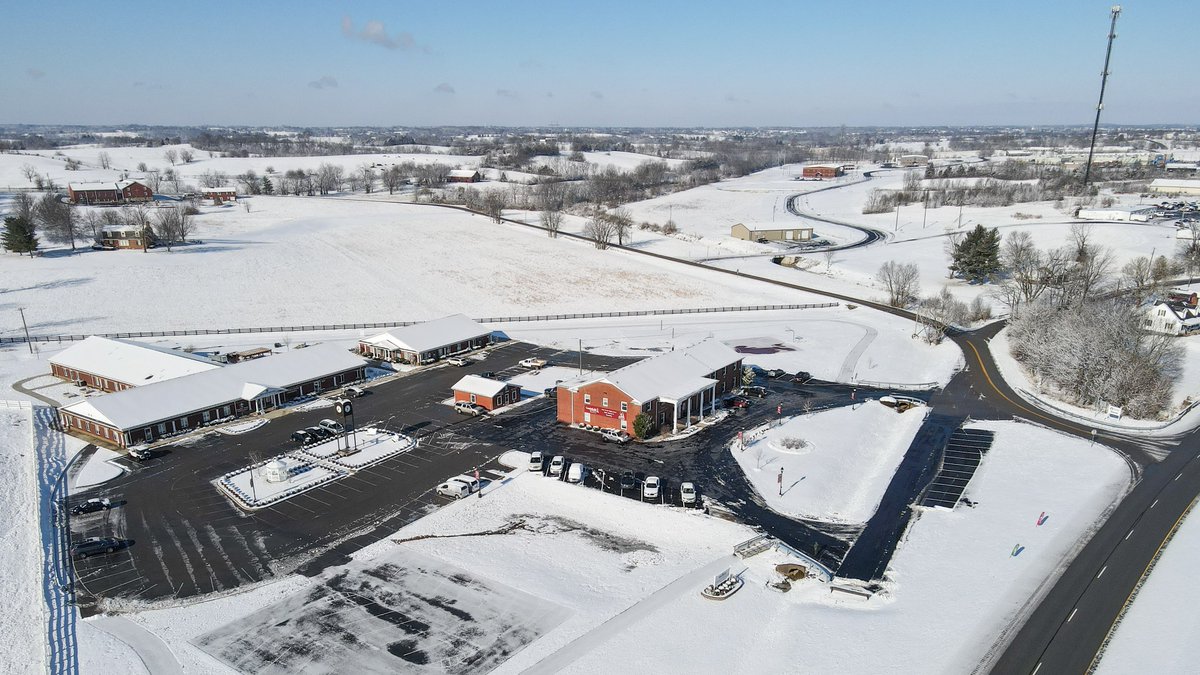 It's a beautiful snowy day here at CU Harrodsburg! Stop by the student center to warm up and get some Starbucks or Steak 'n Shake while your there!