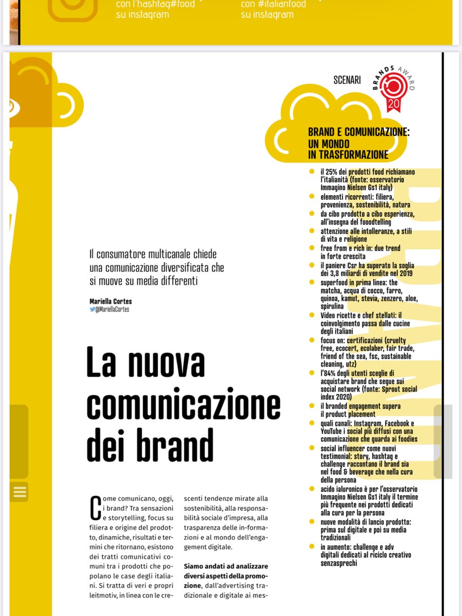Come comunicano oggi i brand della #GDO? Quali sono le immagini, i termini e le strategie utilizzate per parlare a un consumatore sempre più multicanale? Ne parlo nell'analisi realizzata per il numero di Gdoweek dedicato ai #BrandsAward⬇️⬇️⬇️