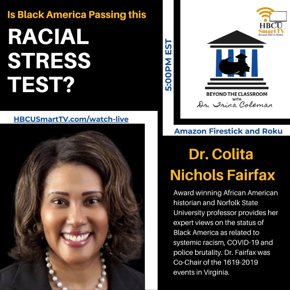 THEHBCUNATION's tweet photo. Join us on Wednesday, February 2nd @ 5pm ET for @BTC_STEM with @drtlc and @clnfairfax  on @HBCUiRadio (https://t.co/CrkeVoMdPe &amp; Amazon Alexa) &amp; @HBCUSmartTV (on @Roku @amazonfiretv &amp; https://t.co/8KJKDEkwiH)
"Status of Black America: Systemic Racism, COVID19 &amp; Police Brutality" https://t.co/GIONa3vM0a