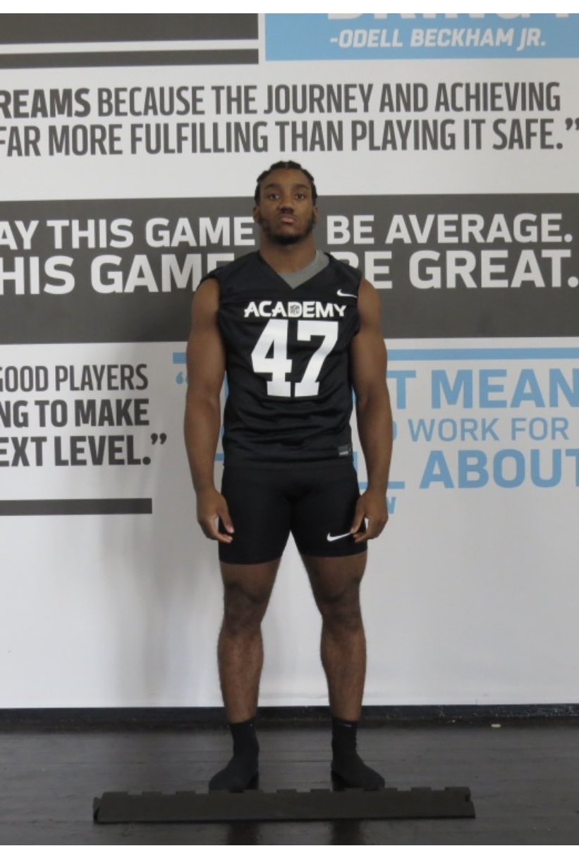 Position: LB
Height: 6ft
Wingspan: 77”
Weight: 215lbs
40yard dash: 4.53 
Shuttle: 4.34
Vertical: 34”
Broad: 118”
Verified results by <a href="/3StepSports/">3STEP Sports</a> <a href="/TheUCReport/">Billy Tucker</a> 
<a href="/Coach_Hewitt/">Russell Hewitt</a> <a href="/CraigHaubert/">Craig Haubert</a> <a href="/BCollierPPI/">Brandon Collier</a> <a href="/neilreynoldsnfl/">Neil Reynolds</a> 
Highlight: hudl.com/v/2DU9C4