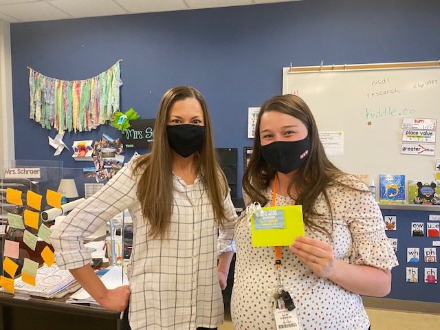 NISDLib's tweet photo. Congratulations to Katy Schraer from @NISDMireles , our elementary teacher #NYNB winner of a $100 HEB card. Katy's whole class had no overdue books! Thanks, Katy! And thanks @NISDFONL for donating the cards! #NISDLibraries #NISDBackTogetherBetter @NISDTeachLearn @MirelesLibrary https://t.co/paV43Mew4R