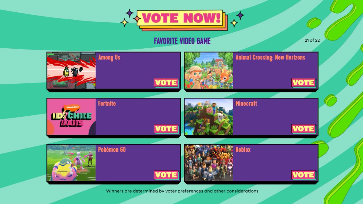 Bloxy News On Twitter Roblox Is Nominated For The Favorite Video Game Award At The 2021 Nickelodeon Kid S Choice Awards Vote Here Question 21 Https T Co Mjsstssqdt Kidschoiceawards Kca Roblox Https T Co Vxt6xrzpnx - how to favorite a game in roblox