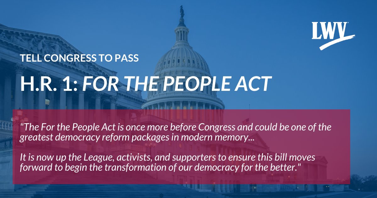 The #ForThePeople (H.R. 1) is the democracy reform bill the American people want and deserve. 

Tell your congressional representatives to put control of our government back where it belongs—into the hands of the people—and vote "YES" on HR 1: bit.ly/2NReO6E
