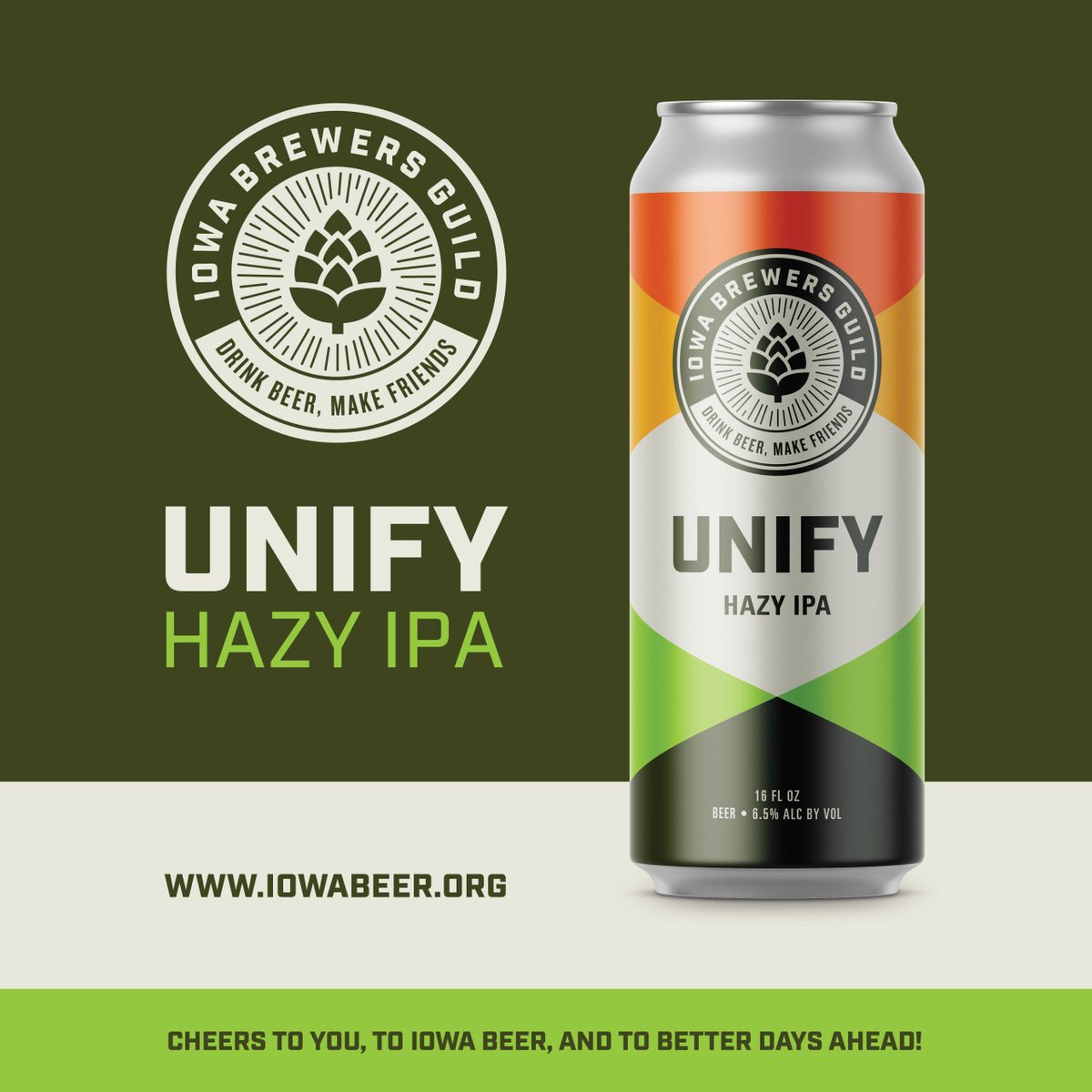 For the good of Iowa Beer, the <a href="/IABrewersGuild/">Brewed In Iowa</a> proudly presents to you this hazy, hoppy joy of a beer. 
Hitting shelves across our great state beginning this week, including both of our TapRooms this coming weekend. #IABeer #UNIFY