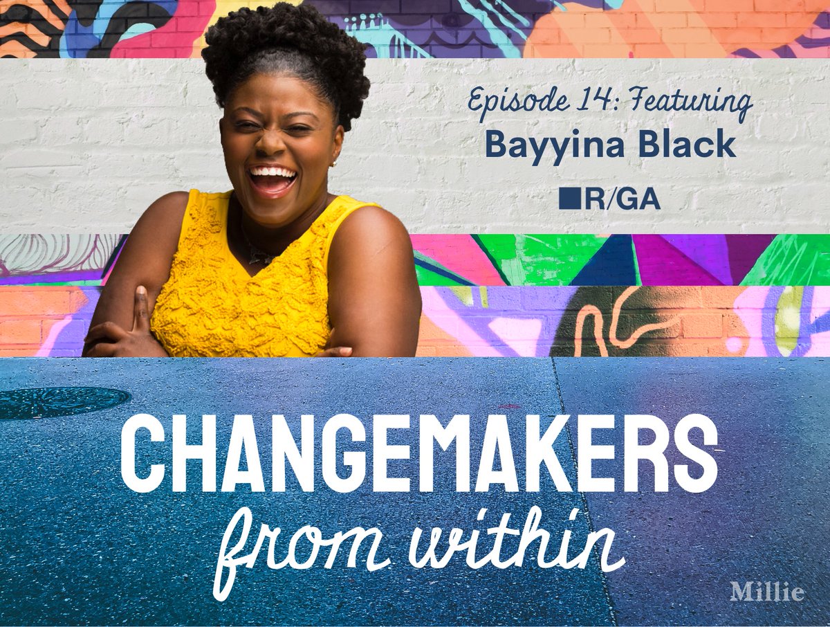 We are so excited to share our latest episode of Changemakers from Within, featuring guest star Bayyina Black from <a href="/RGA/">R/GA</a>. 

To hear more about her story, head to the link below: blog.milliegiving.com/pitching-a-soc…