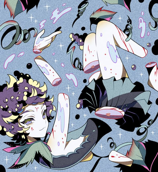 GrimoireHorror's tweet photo. This the art of 'Aela' on Pixiv and the body horror is real in the most playful style of childlike animations - they're melted as butter on the stove or sliced as sushi! I winced as I viewed their artwork and that's some experience...
#BodyHorror #HorrorArt #BodyShock #EroGuro https://t.co/s0j6isub7v