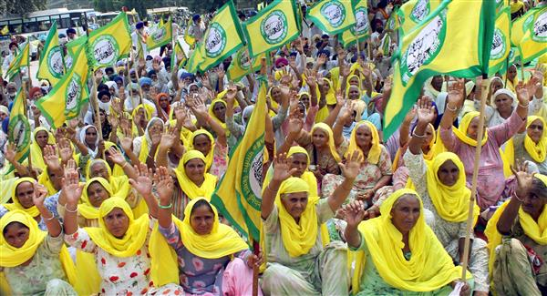 simran's tweet photo. Indian farmers are leading the biggest protest in human history. 

They are demanding dignity and justice in the face of increasingly harsh policies that favor corporations. 

It's inspiring to see them protest with such vigor and resolve.   #FarmersProtest https://t.co/Z9Ludatpsb