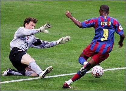6. UCL final, 0-0 at the time and Eto’o is through on goal, taken down by LehmanYes I can see why you’d think this should be a red card, but a Barcelona player follows through and scoresThe referee decides to send off Lehman and rule out the goal instead, hindering our chances