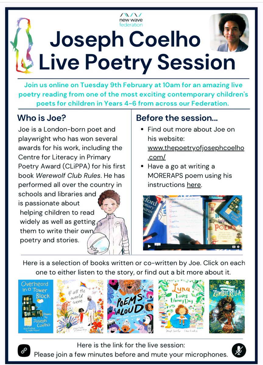 Internationally acclaimed poet and playwright Joseph Coelho is giving a virtual performance <a href="/Grazebrook_Pri/">Grazebrook Primary</a>  on Tuesday morning. An event not to be missed!