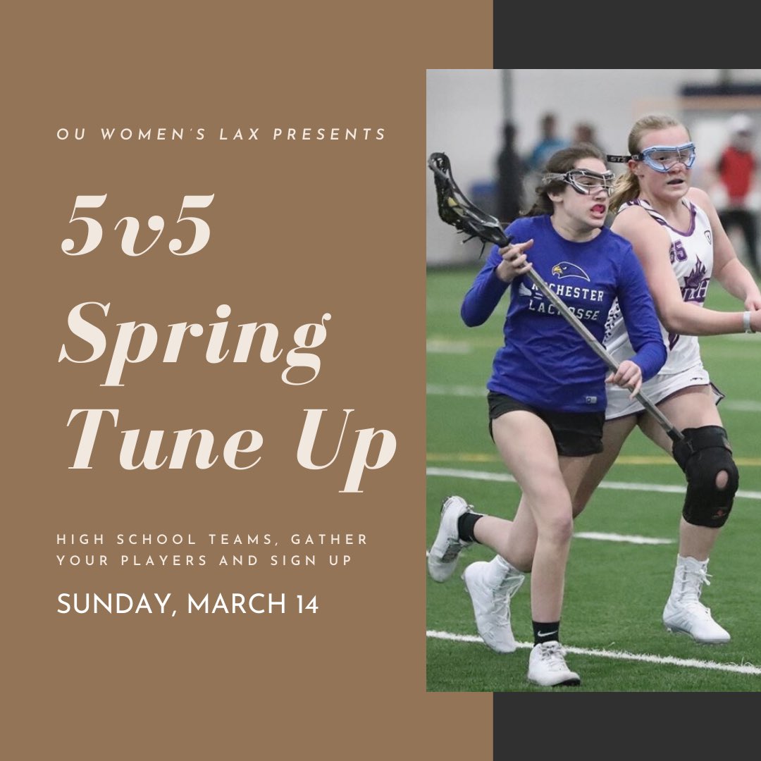 ‼️HIGH SCHOOL LAXERS‼️
Our annual 5v5 tournament is still on for 2021!! We have expanded safety precautions to stop the spread of COVID-19 while still giving you all the chance to play. Check out the link below for info on how to sign up ;)

oaklandwomenslax.sportngin.com/register/form/…