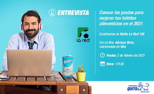 ¿Qué te gustaría mejorar de tus hábitos alimenticios?
Hoy, en pocas horas, nuestra nutricionista la Dra. Adriana Brito, te brindará los tips ideales para alcanzar #GrandesPropósitos en tu #alimentación. 
Te esperamos en #vivo en  @LaRedEcuador