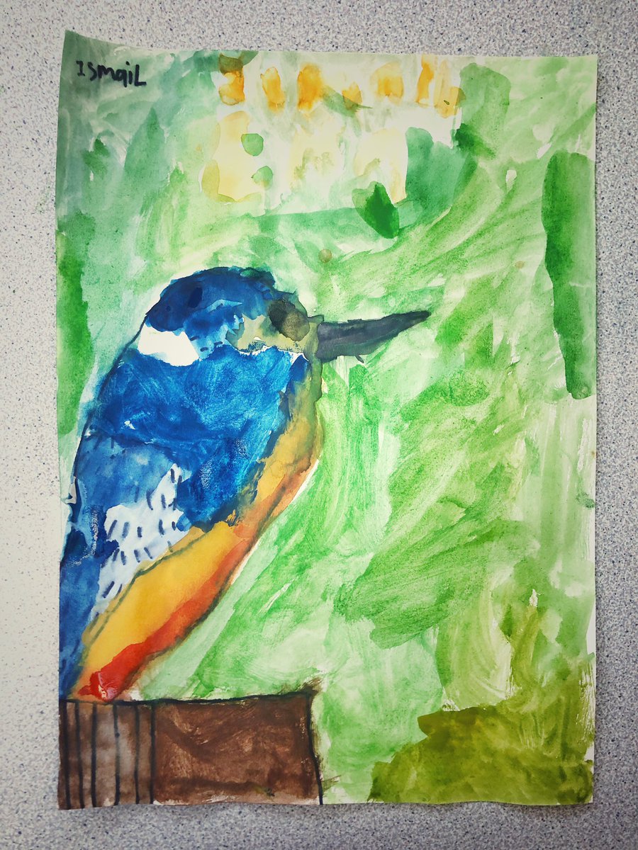 SouthernRoadPri's tweet photo. #dailydrawing challenge by some of the Year 2 and 3 #keyworkerkids 
#kingfisher https://t.co/vR1JO7UJun