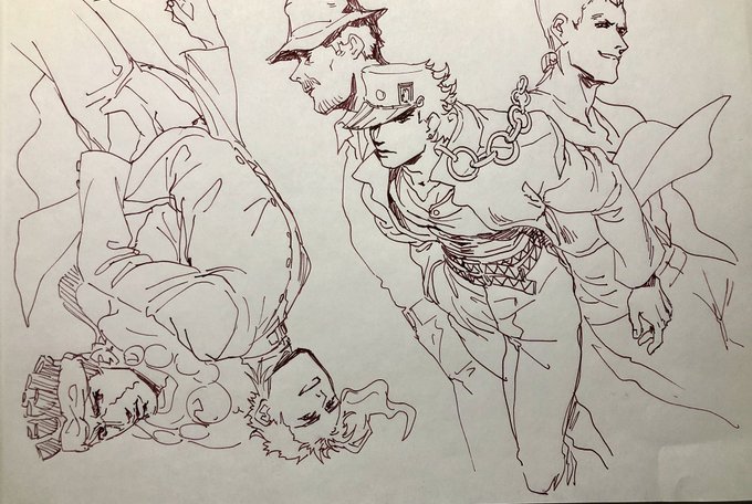 Some fountain pen doodles. 
#jjba 