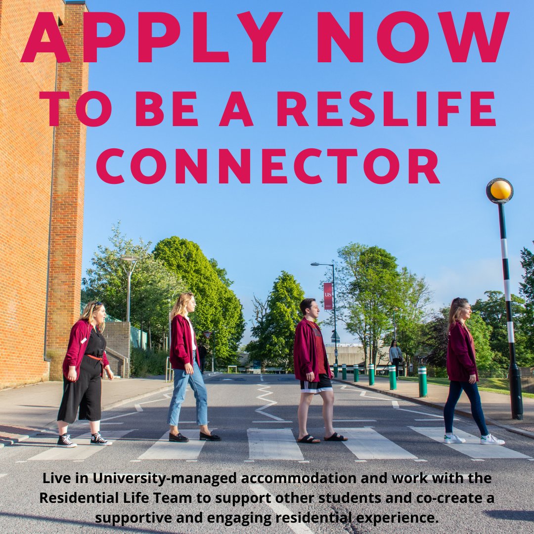 Apply today through 21st Feb to be a Residential Life Connector for 2021-2022! The RLC post is open to anyone who will be in a fulltime, taught course at Sussex next academic year. Gain valuable experience, live on campus, make our community great universityofsussex.eu.qualtrics.com/jfe/form/SV_cZ…