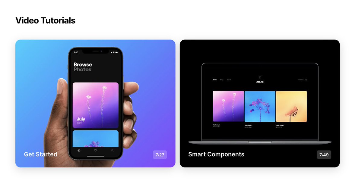 Next up, we have the 2 new video tutorials that show how to get started with  @framer and the new Smart Components in under ~15m total They’re right on your dashboard:  http://framer.com/projects/learn&nbsp;