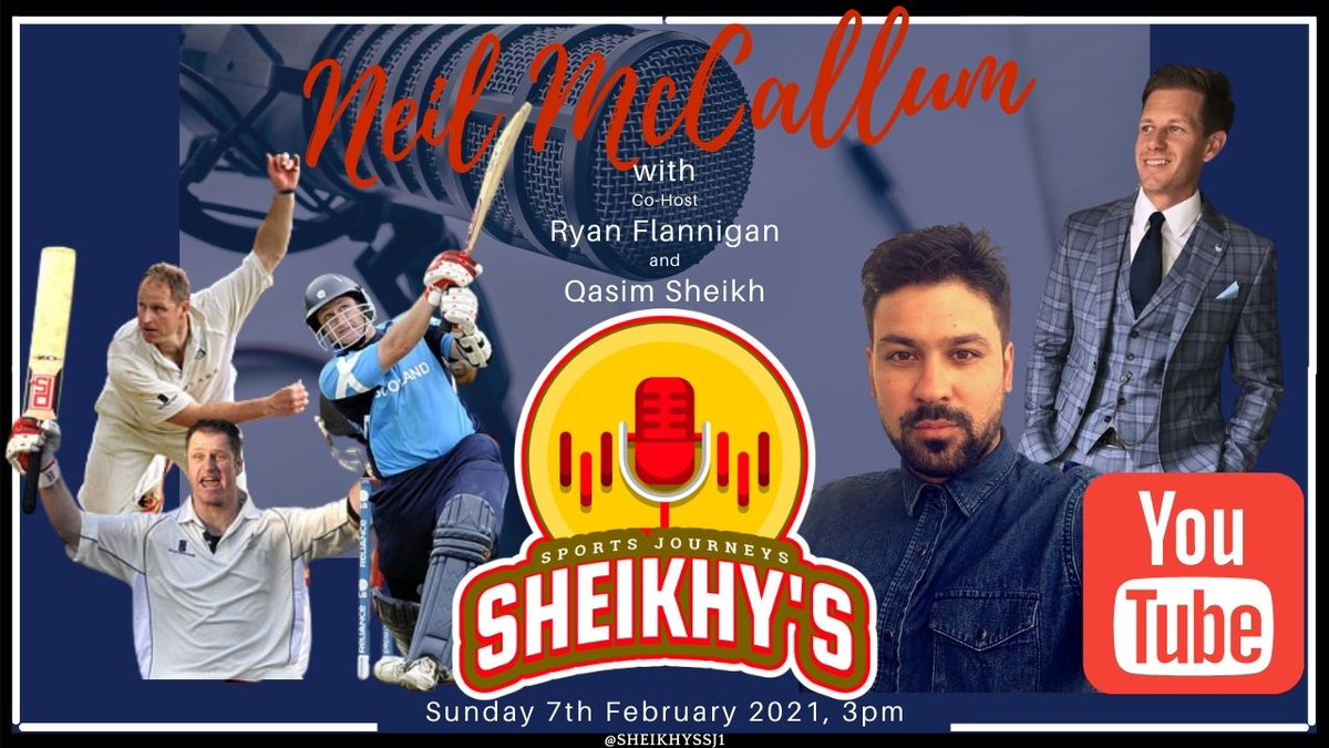 🔜COMING SOON

🏏SHEIKHY'S SPORTS JOURNEYS

🎙Sunday @ 3pm myself and co host <a href="/flanners_man88/">Ryan Flannigan</a> have ex <a href="/CricketScotland/">Cricket Scotland</a> and <a href="/GrangeCC/">Grange Cricket Club</a> stalwart Neil McCallum

📲Subscribe today bit.ly/36hetk8

#Cricket #Banter #Joker #podcastandchill #Listen #free