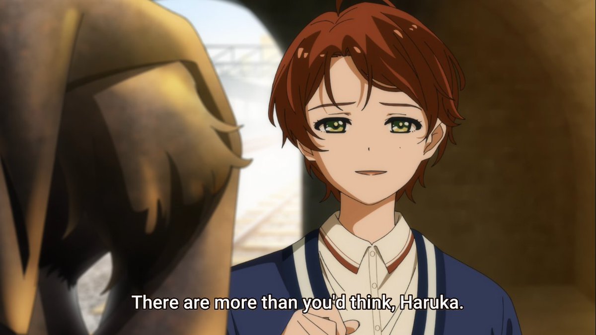 I assume that the one she's saving commited suicide because of the fact that Momoe couldn't accept her feelings of love and rejected her, which led to her embracing the masculinity of her appearance as to not hurt more people.