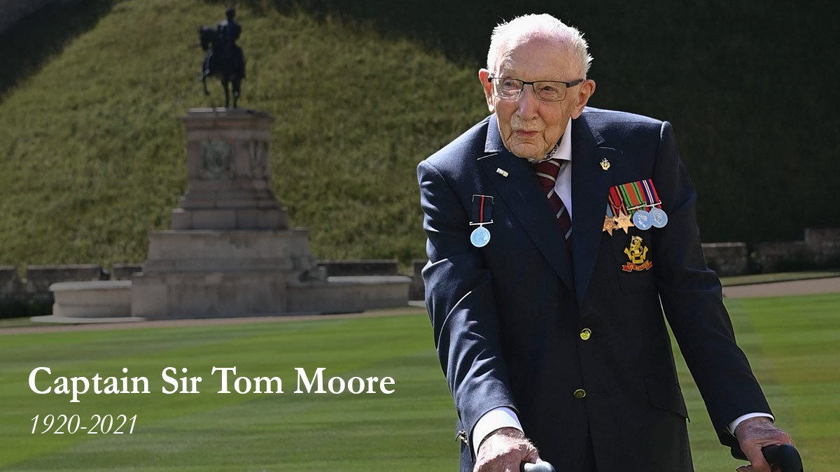 USAinUK's tweet image. Rest in Peace Captain Sir Tom Moore. 
You inspired millions of people across the UK &amp;amp; U.S. at one of the most difficult times we've ever faced. Your legacy will live on and continue to inspire. Our thoughts and prayers are with your family and friends.