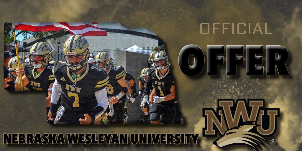 Amarijt54's tweet photo. After a great call with @Coach_McElroy, I am excited to announce I have received an offer from Nebraska Wesleyan University @NPPanthersONE @YACFoundation @NWUFootball https://t.co/er9y5bnTf0