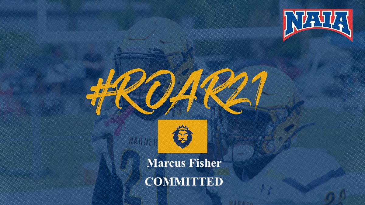 MarcusFisher79's tweet photo. Blessed &amp; Happy to announce that I am committing to Warner University 💙💛 @coachpaxia @RealCoach_Mast @marcus_gowan https://t.co/rkfTqLiwRR