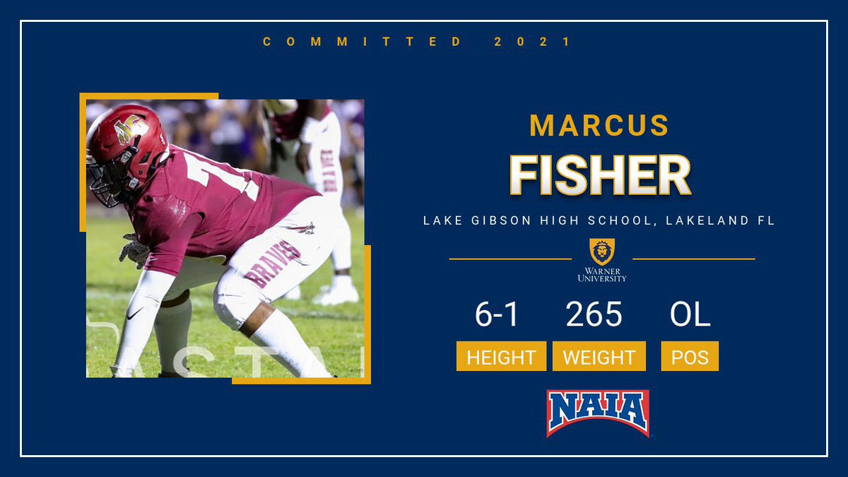 MarcusFisher79's tweet photo. Blessed &amp; Happy to announce that I am committing to Warner University 💙💛 @coachpaxia @RealCoach_Mast @marcus_gowan https://t.co/rkfTqLiwRR