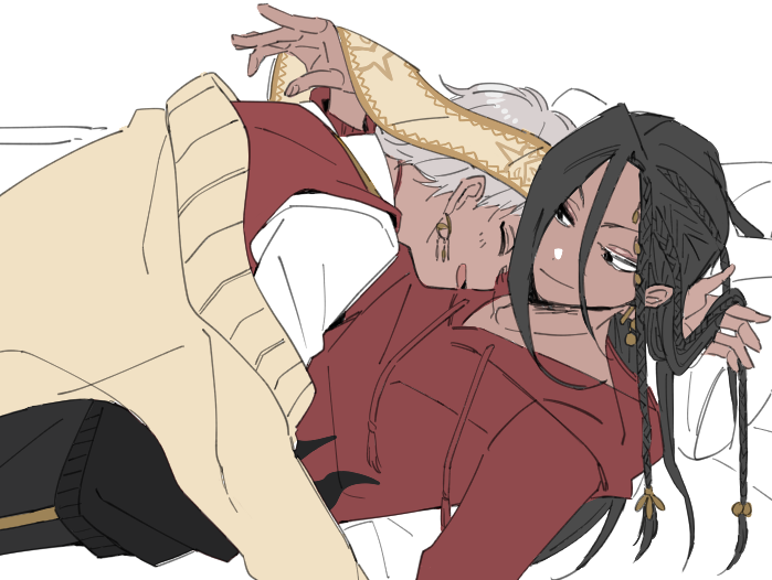 carbo4631's tweet photo. 🐍の前髪でろん良いな…という絵（ジャミカリ https://t.co/U7uQTfrq6r