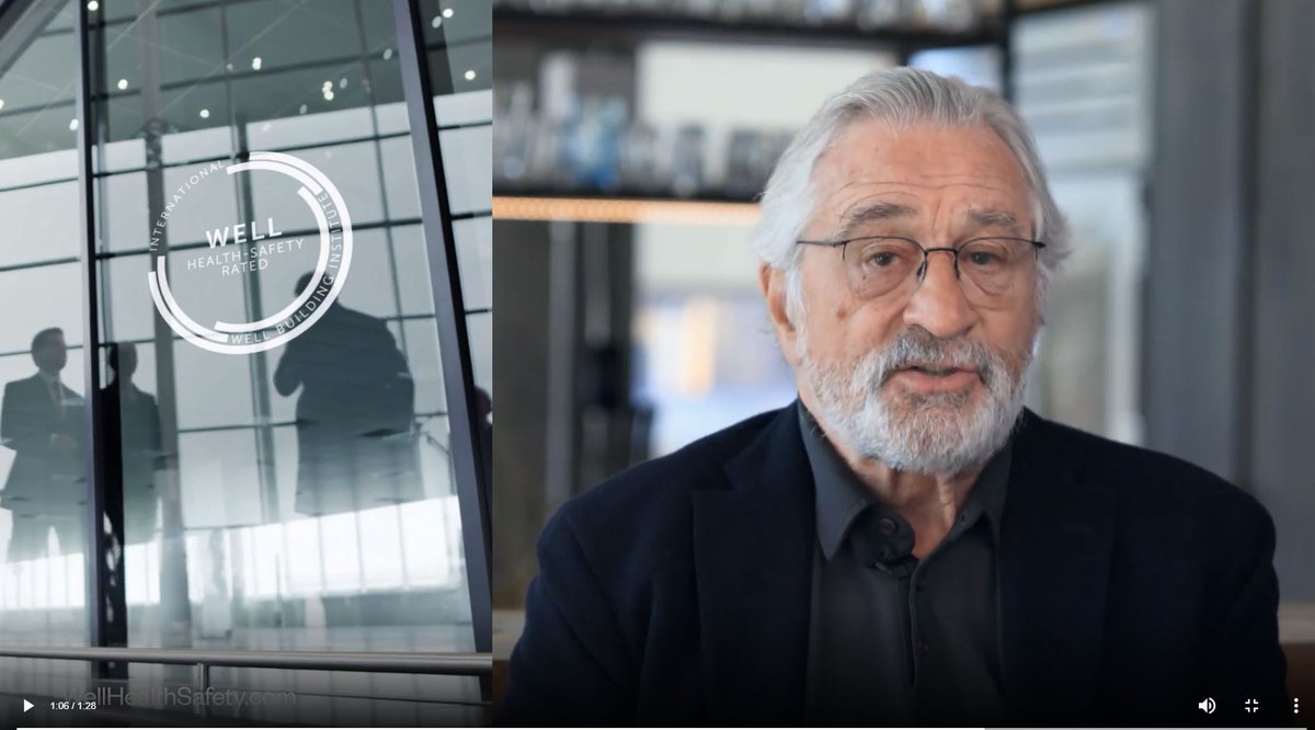 randragusa's tweet photo. "Look for the Well Health Safety seal - feeling safe should be a right for all, not a privilege for some." - Robert DeNiro https://t.co/EJIiQxLKZ1 @WELLcertified @DrRichCarmona #WellHealthSafety #HealthyBuildings #robertdeniro #publicsafety #feverscreening https://t.co/NPZKGmjfKr