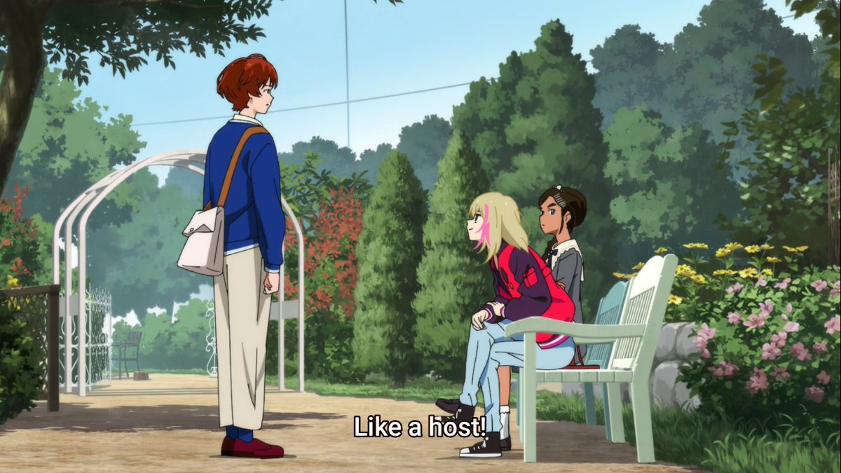 She meets two of the girls and walks up to them in an attempt to become friends but is hurt and broken when they see her as a boy, instead of a girl