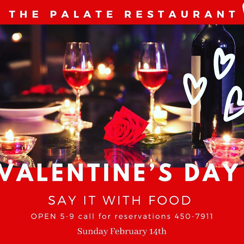 Open Valentine’s Day! 💋 💋 

5-9 PM 🥂 
Reservations recommended

Call 450-7911 📱 📞 

#date #valentines #bemine #iloveyou #takemeout #fredericton #oromocto #newbrunswick #downtownfredericton #queenstreet #thepalate