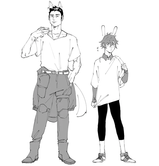 haven't posted in a while, working on commissions rn so have some OCs I did some time ago 🐺🐰

#originalcharacter #oc 