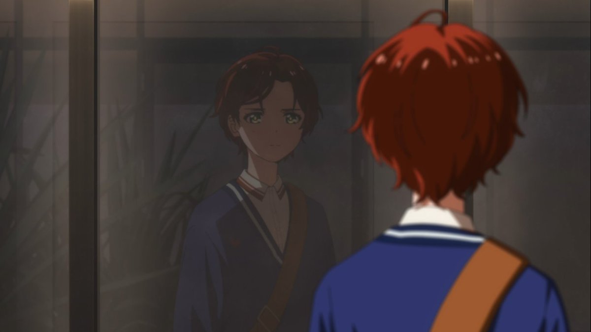 After leaving, she sees her reflection and sees how masculine she looks and starts to cry. Her masculinity only results in girls being interested in her due to the fact that she looks handsome and ruins her chances of making friends