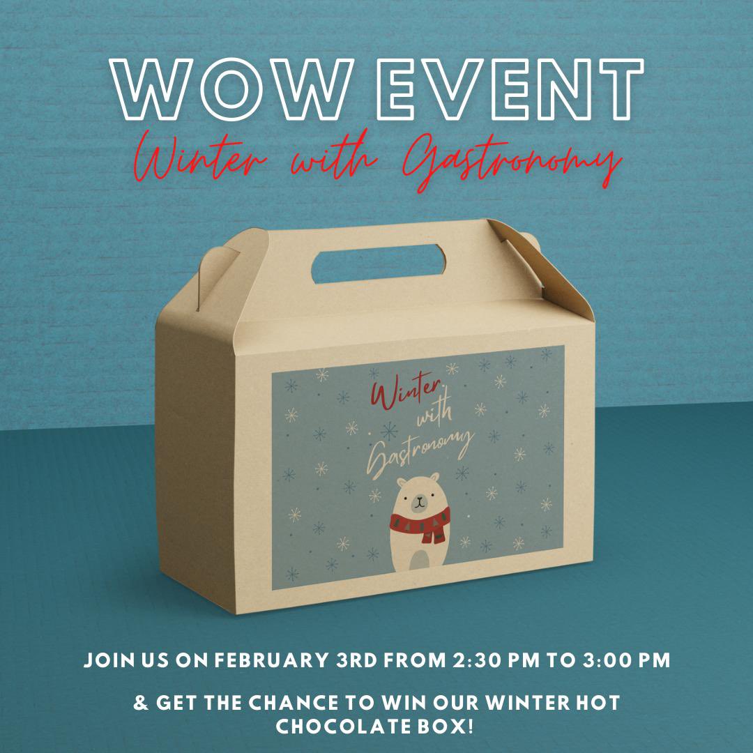 Get the chance to win a winter box to enjoy in this cozy weather by joining us on Wednesday 3rd of Feb, 2021 from 2:30 pm to 3:00 pm!