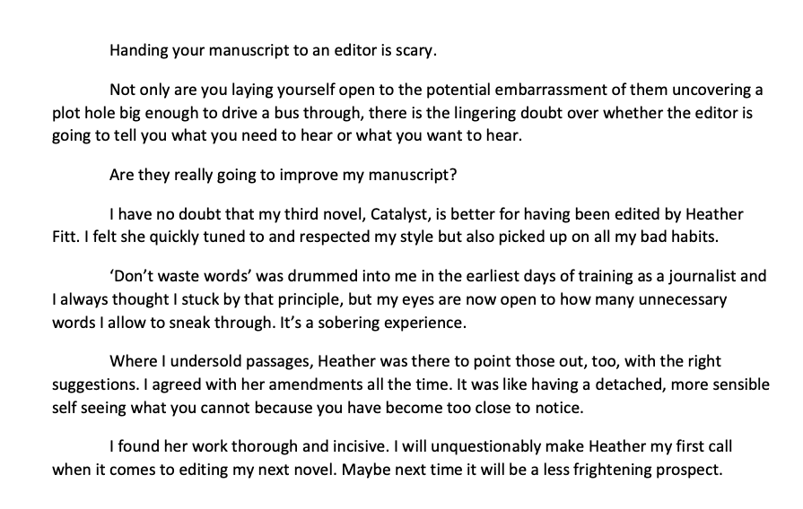 HeatherJFitt's tweet photo. I cannot tell you how utterly thrilled I am by this testimonial from my most recent #edit! 🤩
#WritingCommunity #AmWriting #AmEditing https://t.co/Nez2tgKrM6