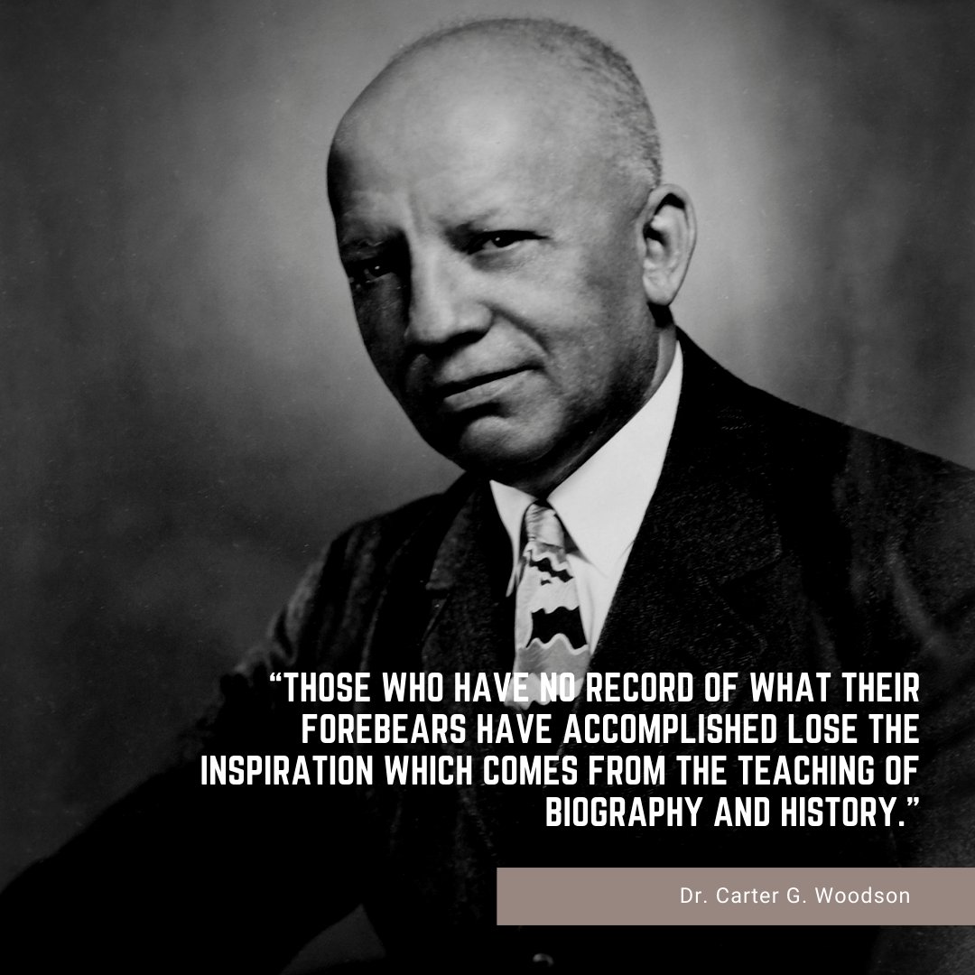 Today, we celebrate Dr. Carter G Woodson! Dr. Woodson is known as the "Father of Black History Month". He was an author, his most notable book is "The Miseducation Of The Negro". We ask you to think about Dr. Woodson and how you can bring change like he did! #BlackHistoryMonth