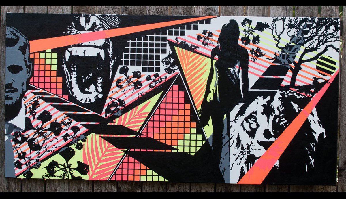 This one is from a few years back..   24”x48” acrylic on canvas.  #art #artgallery #commissionsopen #commissions #painting