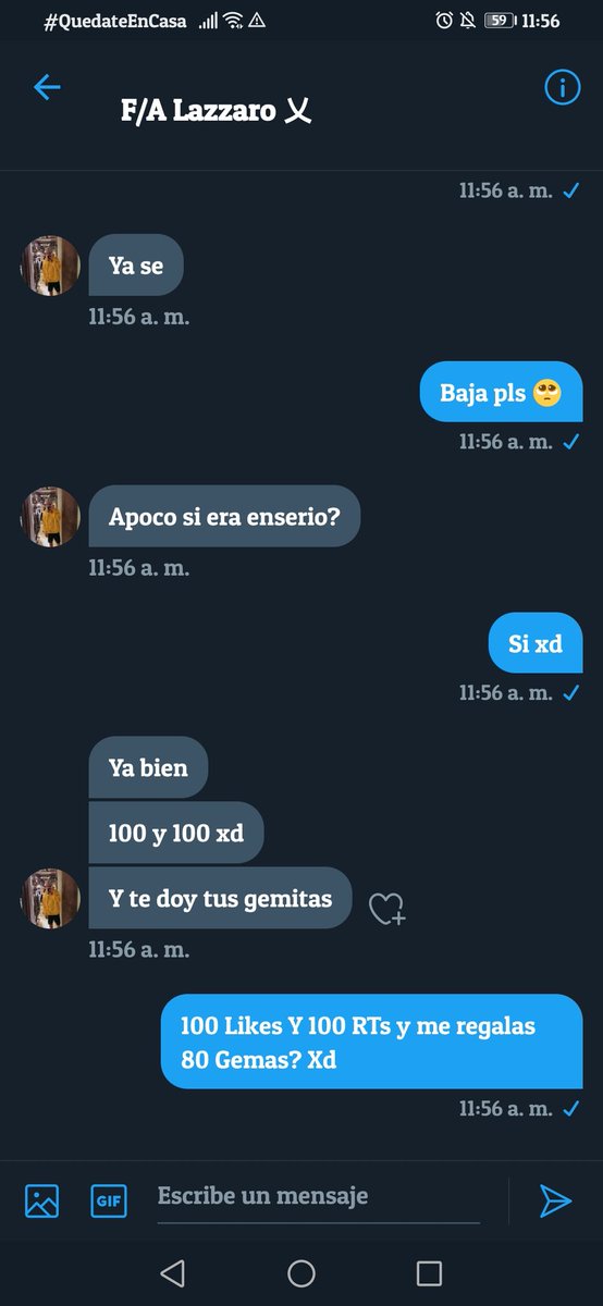 Ayuden con su laik y RT
100 laiks y RT y @BS_Lazzaro me regala 80 gemitas 🥺