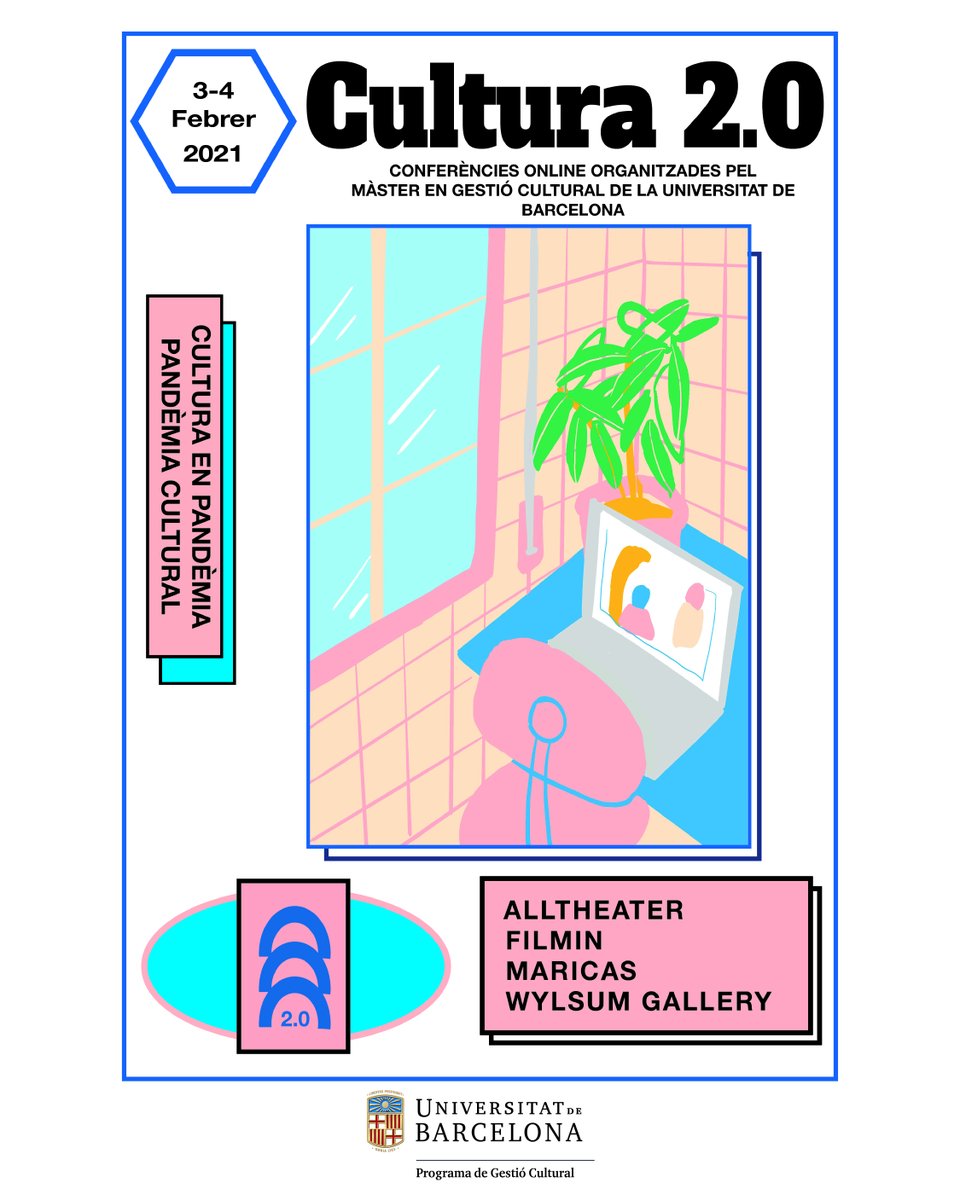 Demà comencem!
Programació gratuïta, oberta al públic i sense registre!

🗓️Dimecres 3

16.00 h. Amb Eva Lapuente, directora estratègica de <a href="/SomosAlltheater/">Alltheater</a>
🔗rebrand.ly/alltheater

17.00 h. Amb
<a href="/JaumeRV/">Jaume Ripoll Vaquer</a>
cofundador i director editorial de <a href="/Filmin/">Filmin</a> 
🔗rebrand.ly/filmin