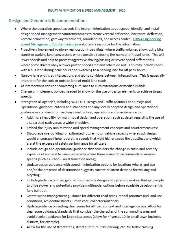 dongho_chang's tweet photo. "Depending on the initial absolute speed, each one mile per hour reduction in the average operating speed results in a reduction in fatal crashes of between 7 and 22 percent" Injury Minimization and Speed Management Policy Elements here: https://t.co/3SXWMcB60B https://t.co/zETvfRoi9i
