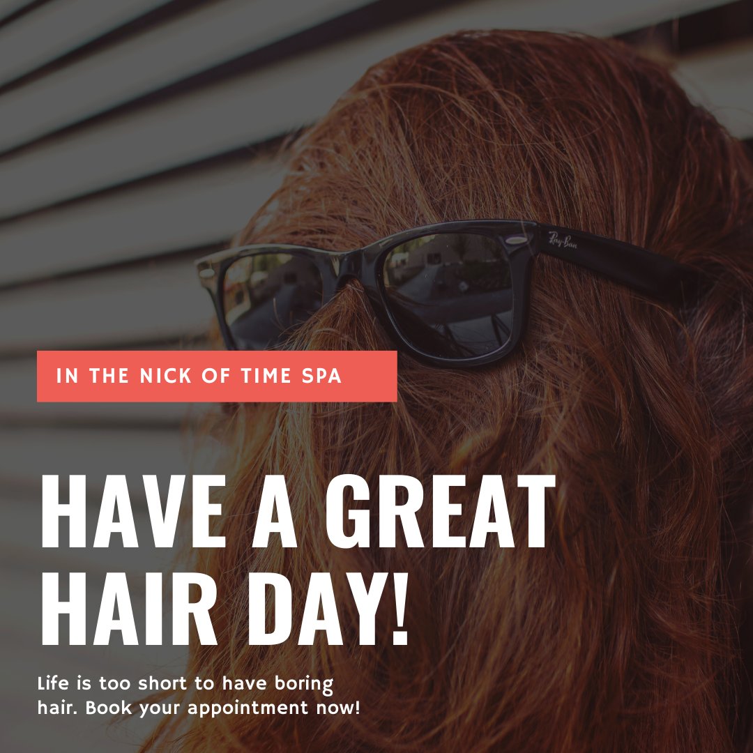 Have a great hair day! 
• 𝐁𝐨𝐨𝐤 𝐲𝐨𝐮𝐫 𝐚𝐩𝐩𝐨𝐢𝐧𝐭𝐦𝐞𝐧𝐭 𝐧𝐨𝐰 •
🌍 𝐕𝐢𝐬𝐢𝐭 𝐍𝐨𝐰: @inthenickoftime_spa
📞 𝐆𝐢𝐯𝐞 𝐮𝐬 𝐚 𝐜𝐚𝐥𝐥: 703-865-5877 ☎
.
.
#InTheNickOfTime #spa #beauty #massage #massagetherapist