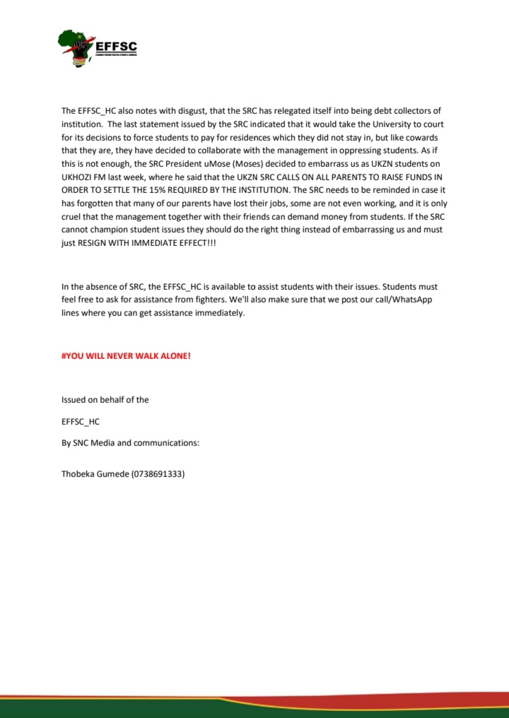 EffscHc's tweet photo. EFFSC HC BRANCH STATEMENT 
Tuesday, 02 Feburary 2021 
#SizofundaNgenkani https://t.co/BVB2CUsunL