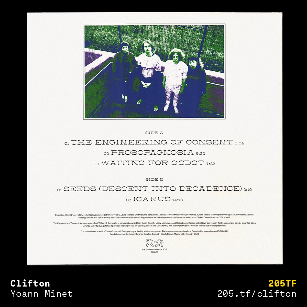 205tf's tweet photo. Sebastian Melmoth The Dynamics Of Vanity
Typeface: Clifton by Yoann Minet
Graphic designer: Steele Bonus
Record Label: Artificial Dance
—
https://t.co/MZwxHYoUo4
—
#205TF #YoannMinet #Clifton @MinetYoann @steelebonus https://t.co/t5T7KeTeSk