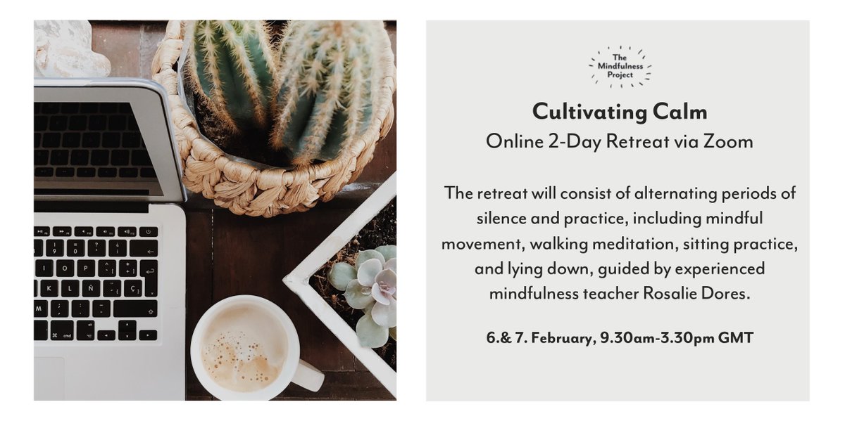 LondonMindful's tweet photo. This weekend, we invite you to set time aside for yourself and find calm amongst the chaos from the comfort of home... The retreat is suitable for beginners and experienced meditators alike, including those that are looking to reignite their practice.

https://t.co/wAkIIm6BXz https://t.co/mgMyj8jKOS