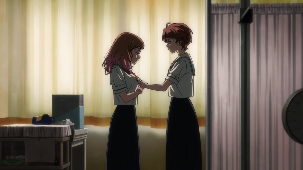 I want to know more about what happened here. There's obviously a lot of info kept under wraps, and I like how the curtains make a reappearance, once again returning to that idea of secrecy that we saw within the train.