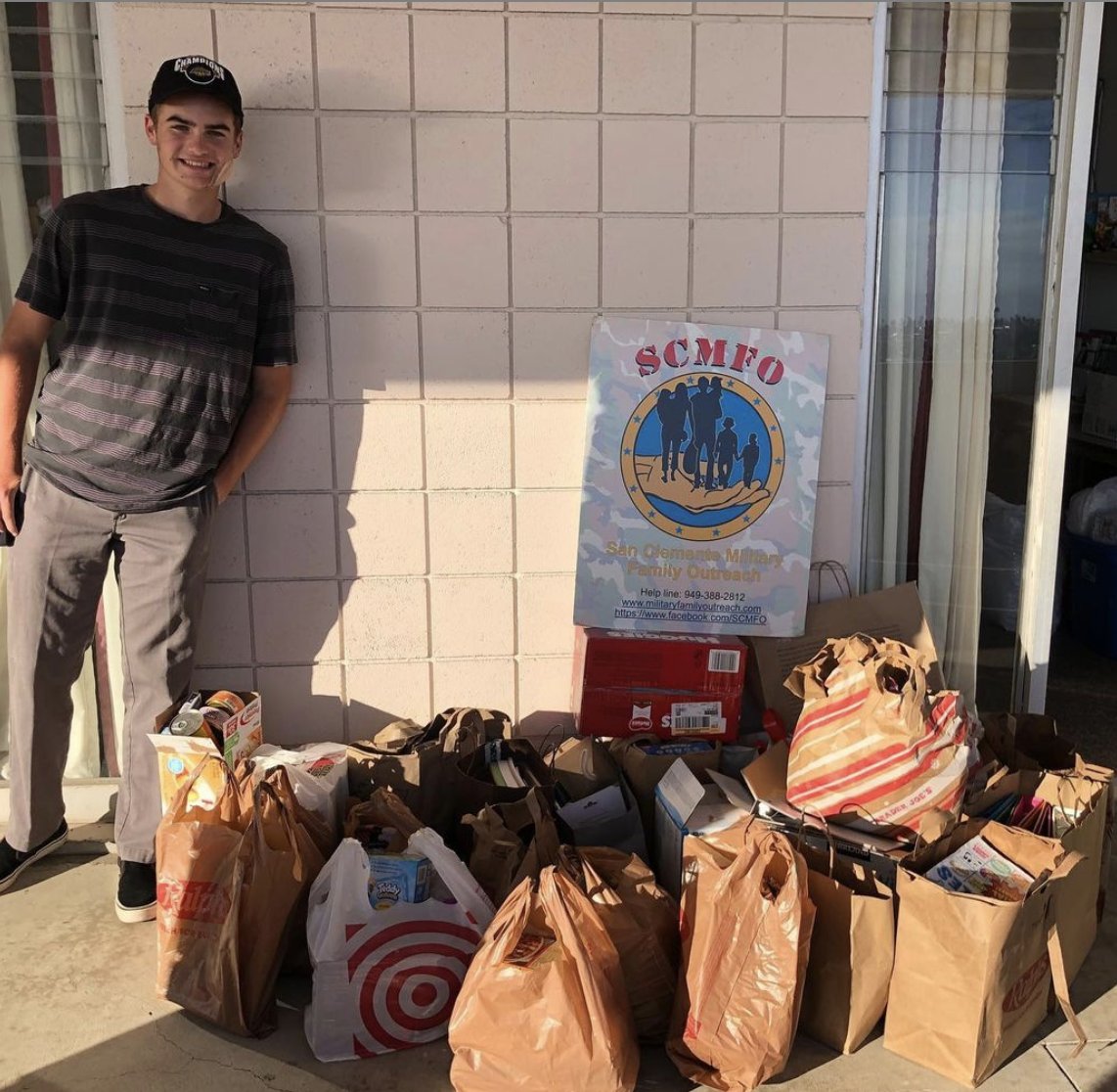 Cooper A., an individual member of the San Clemente, CA, chapter ran a food and school supply drive for the 5th straight year. All of the donations help local #CampPendleton military families. How amazing! #givingback #teenvolunteering #wegotthis #teenvolunteers