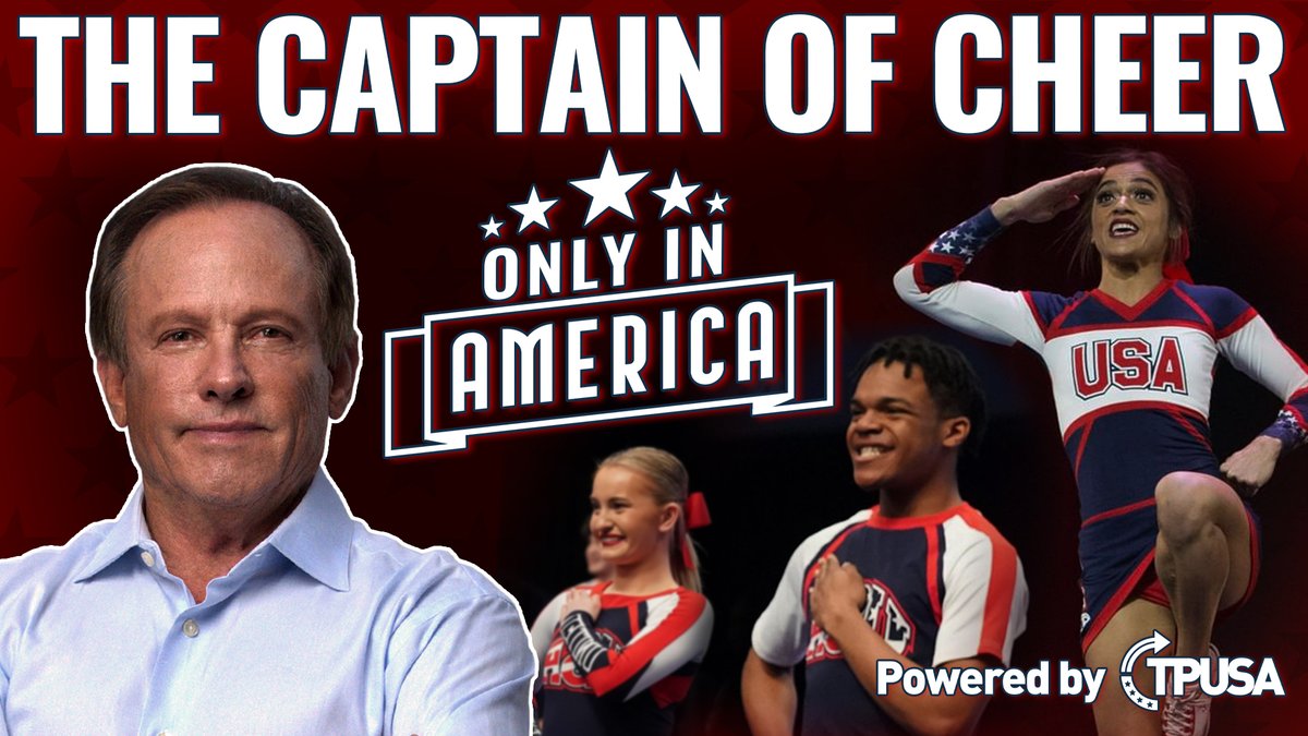 TPUSA's tweet photo. Presenting the latest "Only in America"

@jeff_webb shares his journey in creating the largest cheerleading franchise, @VarsitySpirit. His mission is to inspire young people across America to be the best for their schools and communities.

https://t.co/pEeenI7xXu https://t.co/ZtP0SV0IY9