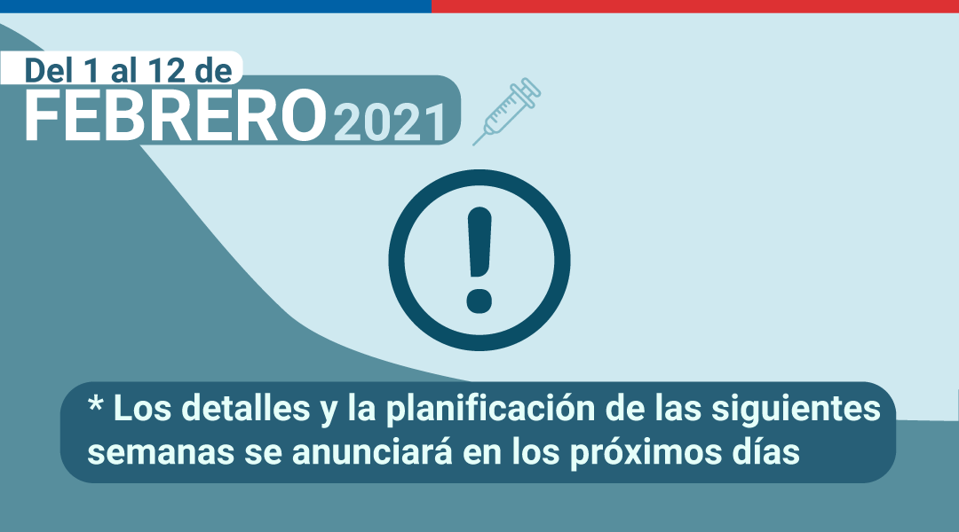 GobiernodeChile's tweet photo. ¡Mañana comienza el Proceso de Vacunación Masiva! 🙌🏻💉 Revisa aquí el calendario del 1 al 5 de febrero y entérate de todos los detalles, ingresando a https://t.co/9Y9cPiLGlj #YoMeVacuno 💪🏻 https://t.co/lVZdv1pkIX